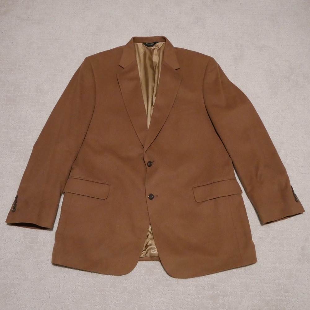 Jos. A. Bank Gordon 100% Cashmere Blazer Sport Coat Men 46L Brown 2-Button 46 LG